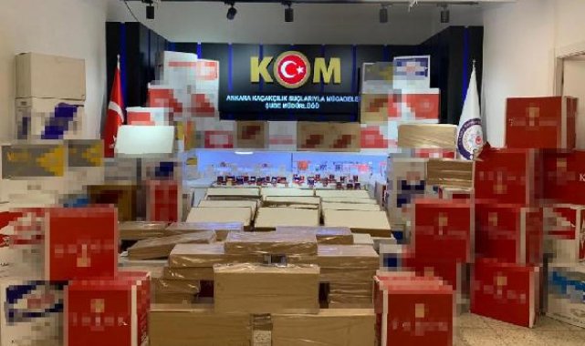 Ankara'da 1 milyon 429 bin lira değerinde kaçak ürün ele geçirildi