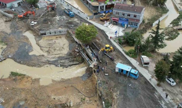 Arnavutköy'de selin bastığı mahalle havadan görüntülendi