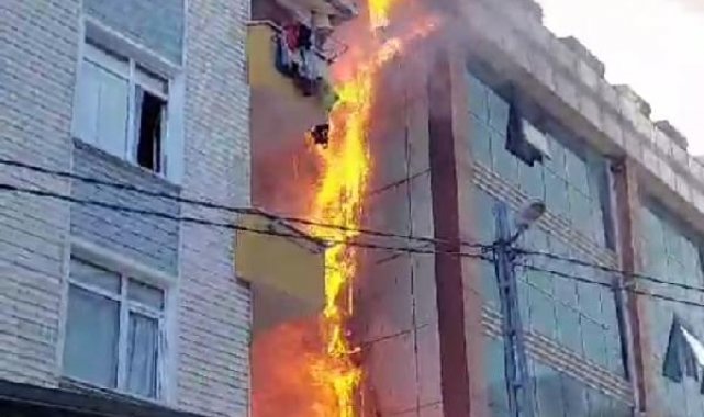 Ataşehir'de 5 katlı binada yangın-2
