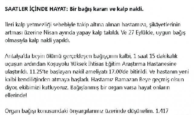 Bakan Koca: Organ bağışı konusundaki önyargılarımız üzerinde düşünelim