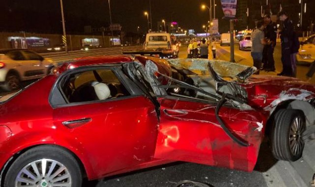 Bakırköy D-100 Karayolu'nda otomobil kamyonete çarptı: 1 yaralı