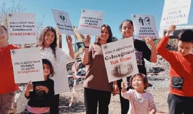 Bursa'da 'mermer ocağı' eylemi
