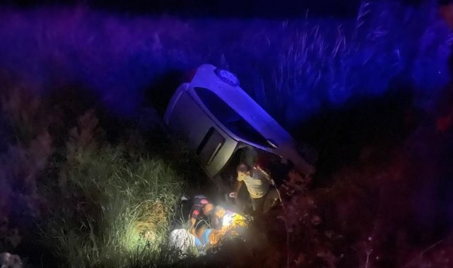 Bursa'da tarlaya uçan otomobilde can pazarı: 1 ölü 2 yaralı