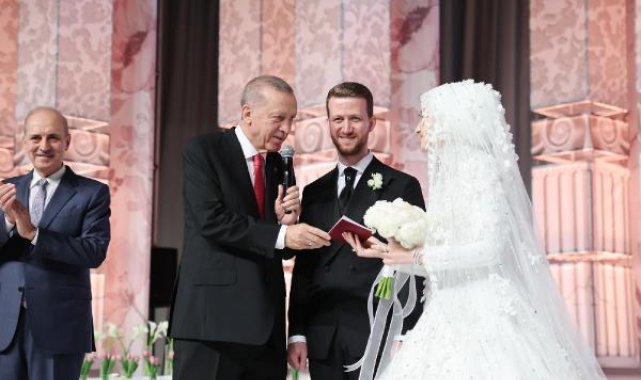 Cumhurbaşkanı Erdoğan yeğeni Usame Erdoğan'ın nikah törenine katıldı