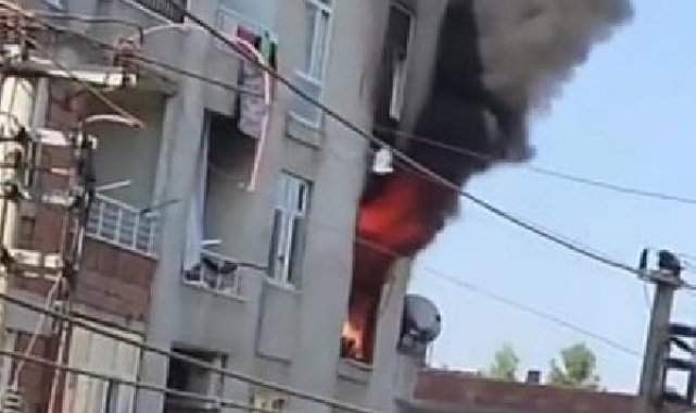 Diyarbakır'da 4 katlı binada yangın