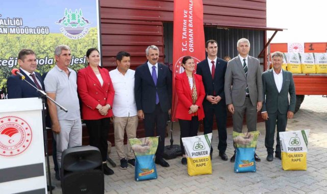 Edirne'de hibeli kanola tohumu dağıtım töreni