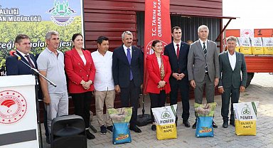 Edirne'de hibeli kanola tohumu dağıtım töreni