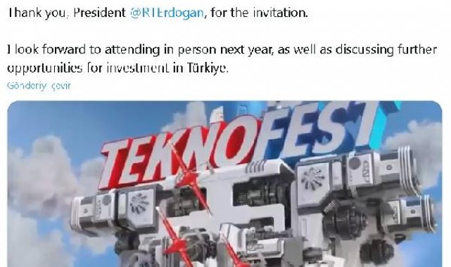 Elon Musk'tan TEKNOFEST paylaşımı
