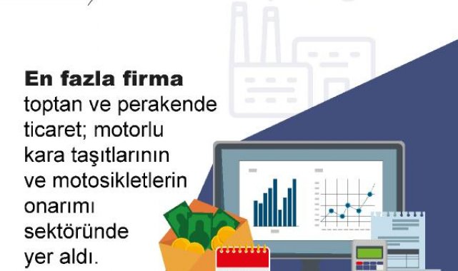 En fazla firma toptan ve perakende ticaret; motorlu taşıtlarının ve motosikletlerin onarımı sektöründe