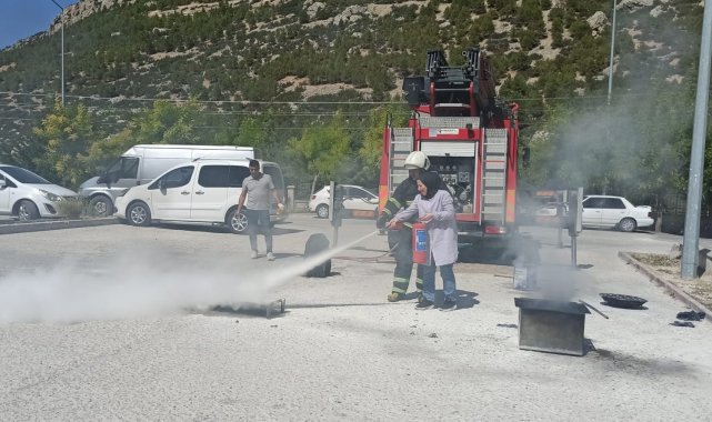 Ermenek Devlet Hastanesi'nde yangın tatbikatı
