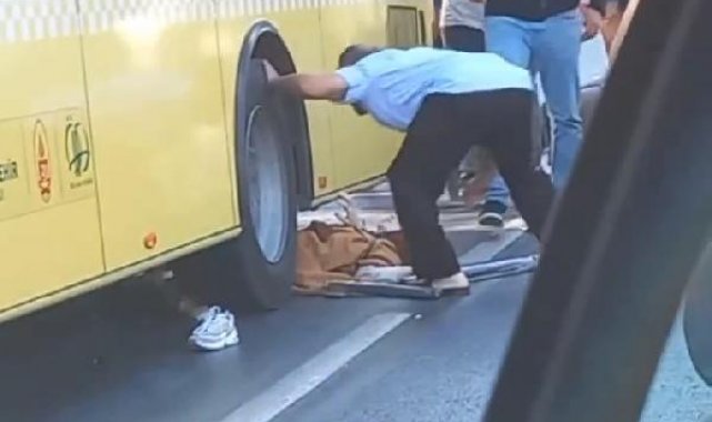Fatih'te motosiklet İETT otobüsüne çarptı: Hamile kadın otobüsün altında kaldı