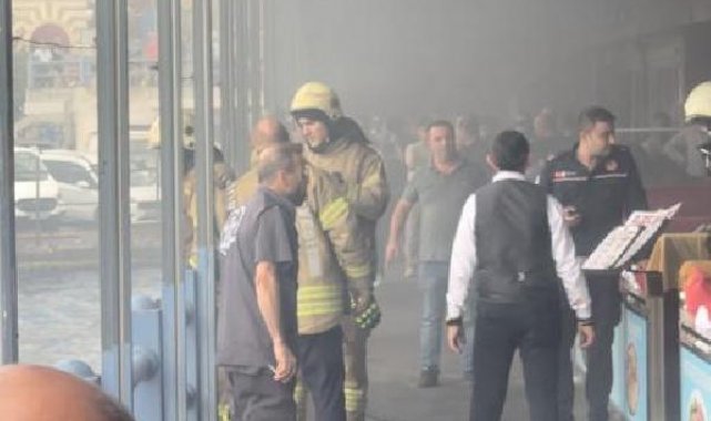 Galata Köprüsü'nde yangın paniği