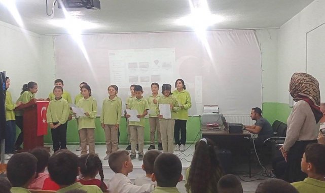 Hisarcık'ta köy okulunda Mevlidi Nebi programı