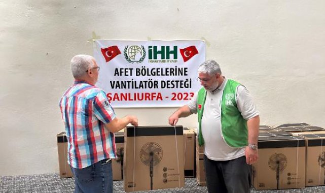 İHH'dan deprem bölgelerine 2 bin 750 adet vantilatör