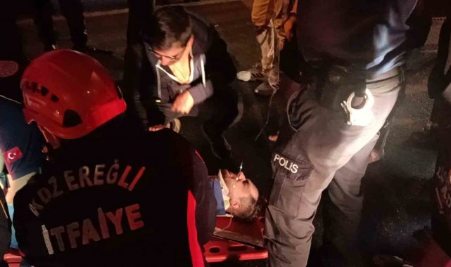 Kamyon ile motosiklet çarpıştı: 1 yaralı