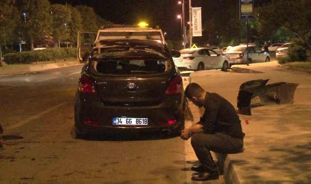 Kartal'da hız yapan araç önce ağaca çarptı: 3 hafif yaralı