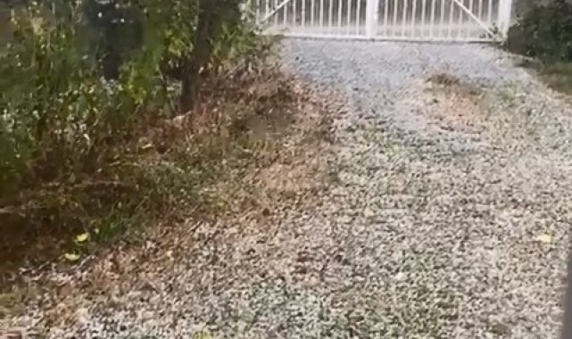 Kastamonu'da dolu yağışı etkili oldu