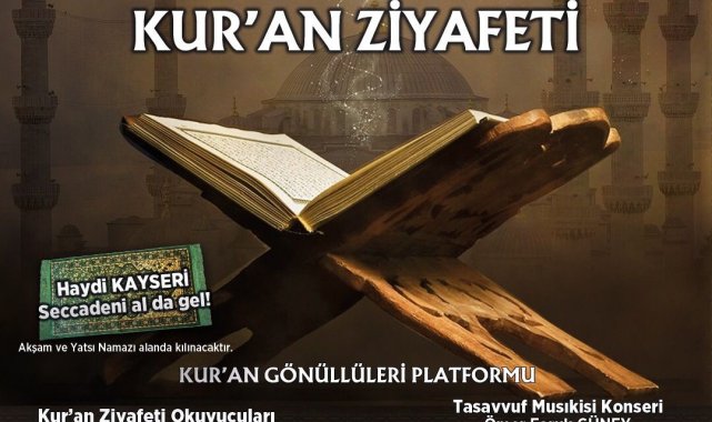 Kayserililer Kur'an ziyafetinde buluşacak