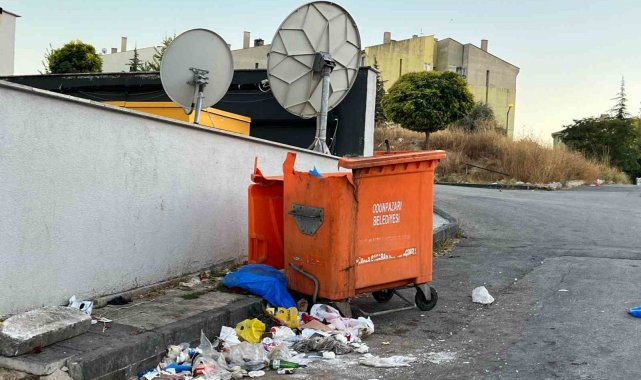 Kırık konteyner değiştirilmeyi bekliyor