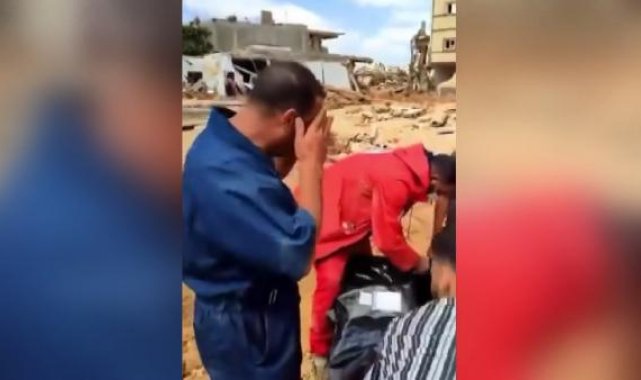 Libya'daki sel felaketinde Kızılay'ın çalışmaları kameralara yansıdı