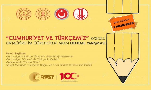 MEB'den lise öğrencileri arasında "Cumhuriyet ve Türkçemiz" konulu deneme yarışması