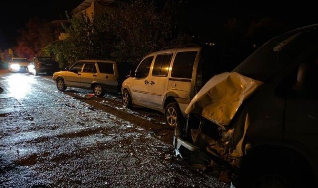 Milas'ta düğün konvoyunda zincirleme kaza