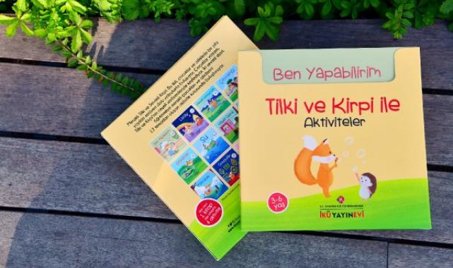 Okul öncesi çocuklar için eğitici aktivite seti Tilki ve Kirpi raflarda