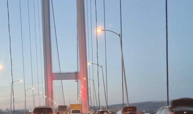 Osmangazi Köprüsünde bir garip olay: Çok sayıda aracın lastikleri aynı anda patladı.