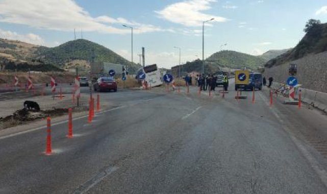 Samsun'da yolcu otobüsü, araziye girdi; 1 yaralı