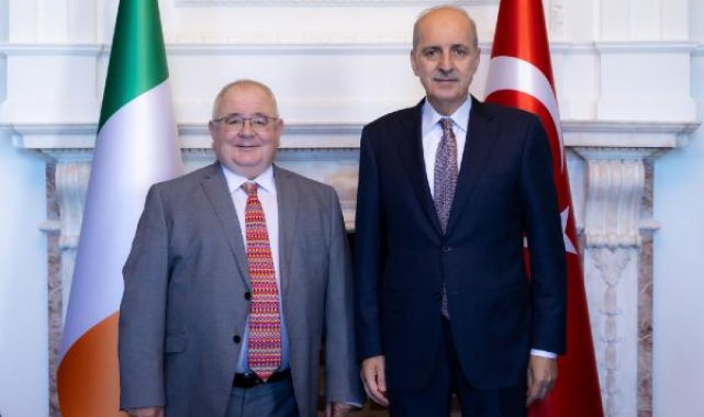 TBMM Başkanı Kurtulmuş, İrlanda Parlamentosu Temsilciler Meclisi Başkanı Fearfhail ile görüştü