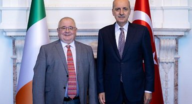 TBMM Başkanı Kurtulmuş, İrlanda Parlamentosu Temsilciler Meclisi Başkanı Fearfhail ile görüştü