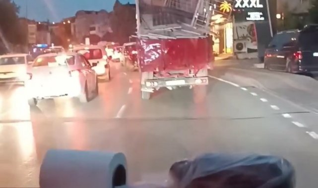 Tehlikeli taşımacılık kamerada