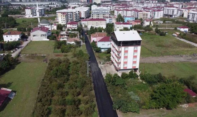 Tekkeköy'de sıcak asfalt çalışmaları sürüyor