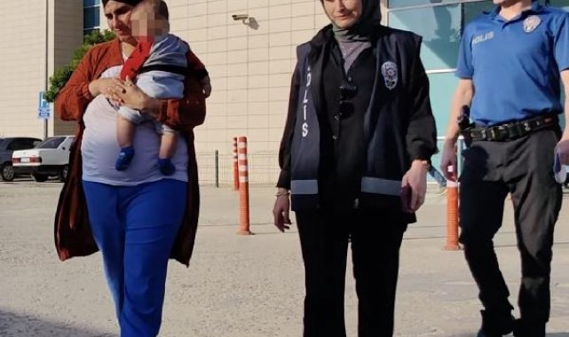 Temizliğe gittiği depodaki eşyaları çaldı, kucağında bebeğiyle cezaevine götürüldü
