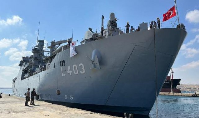 Yardımla yüklü TCG Bayraktar ve TCG Sancaktar, Libya'da