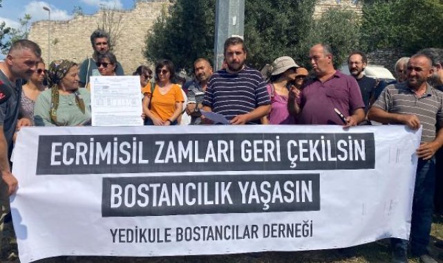 Yedikule bostancıları İBB'nin yüzde bin oranındaki ecrimisil zammını protesto etti