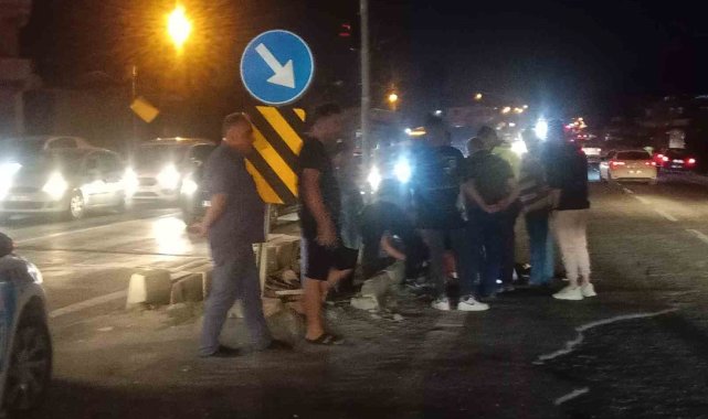 Yolun karşısına geçmeye çalışan yayaya araç çarptı: 1 yaralı