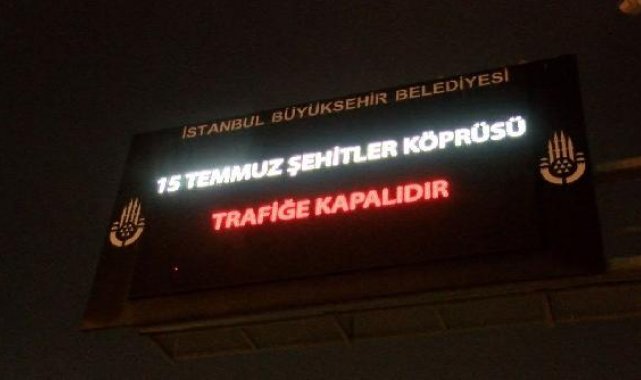 15 Temmuz Şehitler Köprüsü, Cumhuriyet Bayramı etkinlikleri provası kapsamında trafiğe kapatıldı