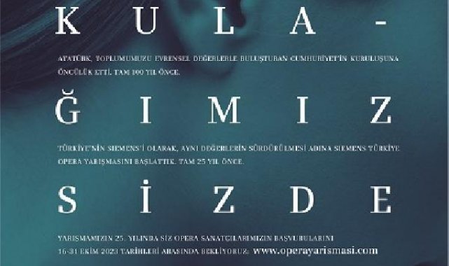 'Siemens Türkiye Opera Yarışması'nın başvuruları başlıyor