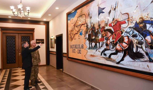 9. Kolordu Komutanı Tümgeneral Tevfik Algan'dan Yakutiye'ye ziyaret