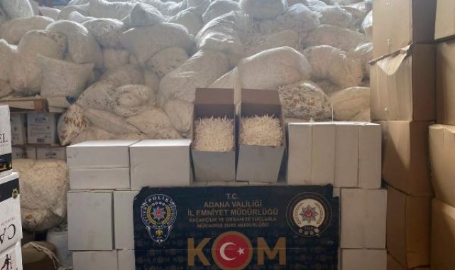 Adana'da 60 milyon 750 bin kaçak makaron ele geçirildi