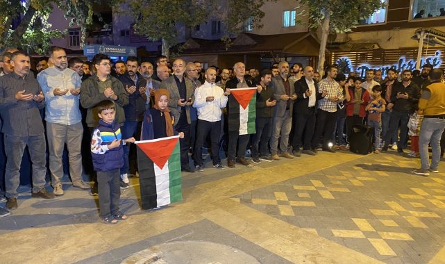 Adıyaman'da Filistin'e dua, İsrail'e lanet