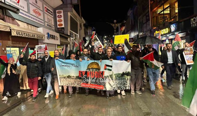 Ağrı'da İsrail'in Gazze saldırısı protesto edildi