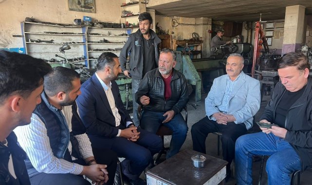 AK Parti Ağrı Merkez İlçe Başkanı Tahtalı, Sanayi Sitesi'nde esnaflarla bir araya geldi
