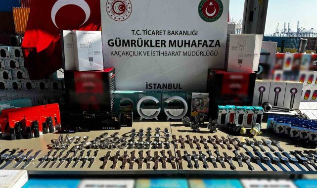Ambarlı Limanı'nda 21 milyon lira değerinde kaçak eşya ele geçirildi