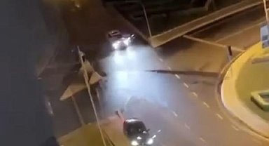 Ataşehir'de dönel kavşakta ilginç kaza