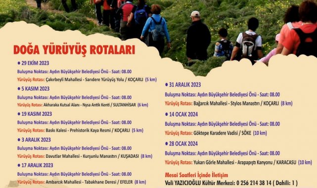 Aydın Büyükşehir Belediyesi doğaseverleri 'Trekking Aydın' etkinliği ile buluşturuyor