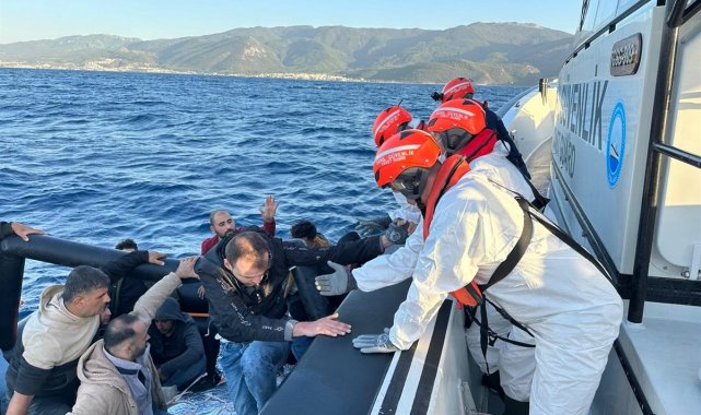 Aydın'da 43 düzensiz göçmen kurtarıldı