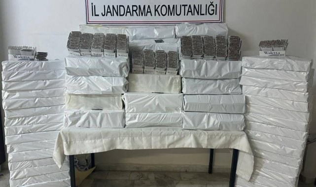 Aydın'da 66 bin doluma hazır bandrolsüz sigara paketi ele geçirildi