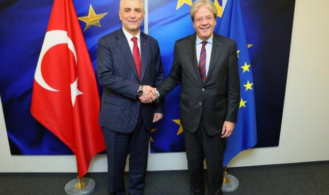 Bakan Bolat, Avrupa Birliği'nin Ekonomi Komiseri Gentiloni ile görüştü